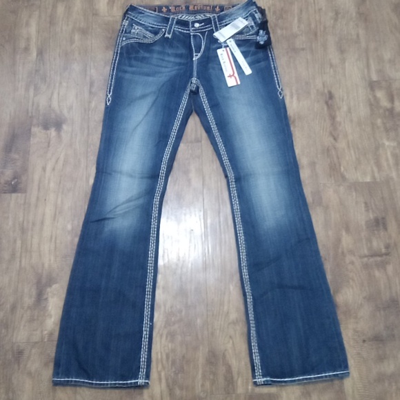 Rock Revival Women's 27 Elaina Easy Boot Embellished Embroidered Distressed NWT - Picture 4 of 13